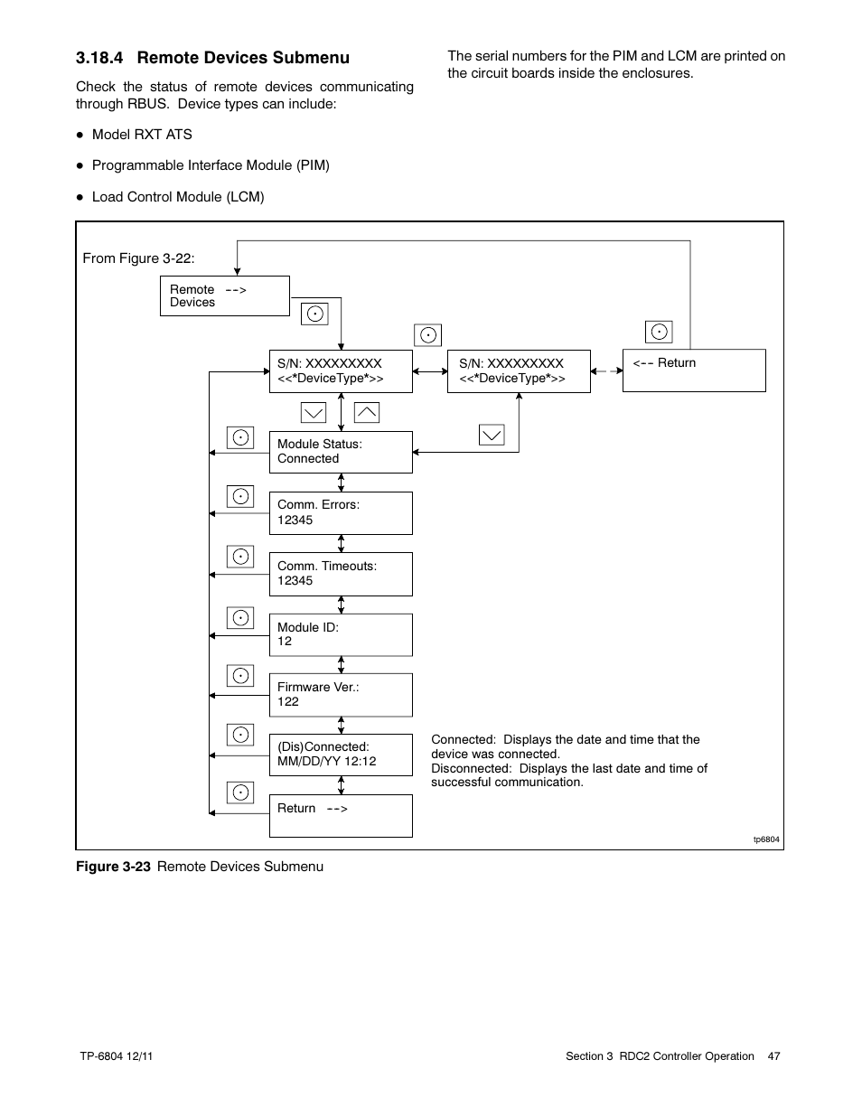 4 remote devices submenu | Kohler Power Systems 14/20RESA User Manual | Page 47 / 72