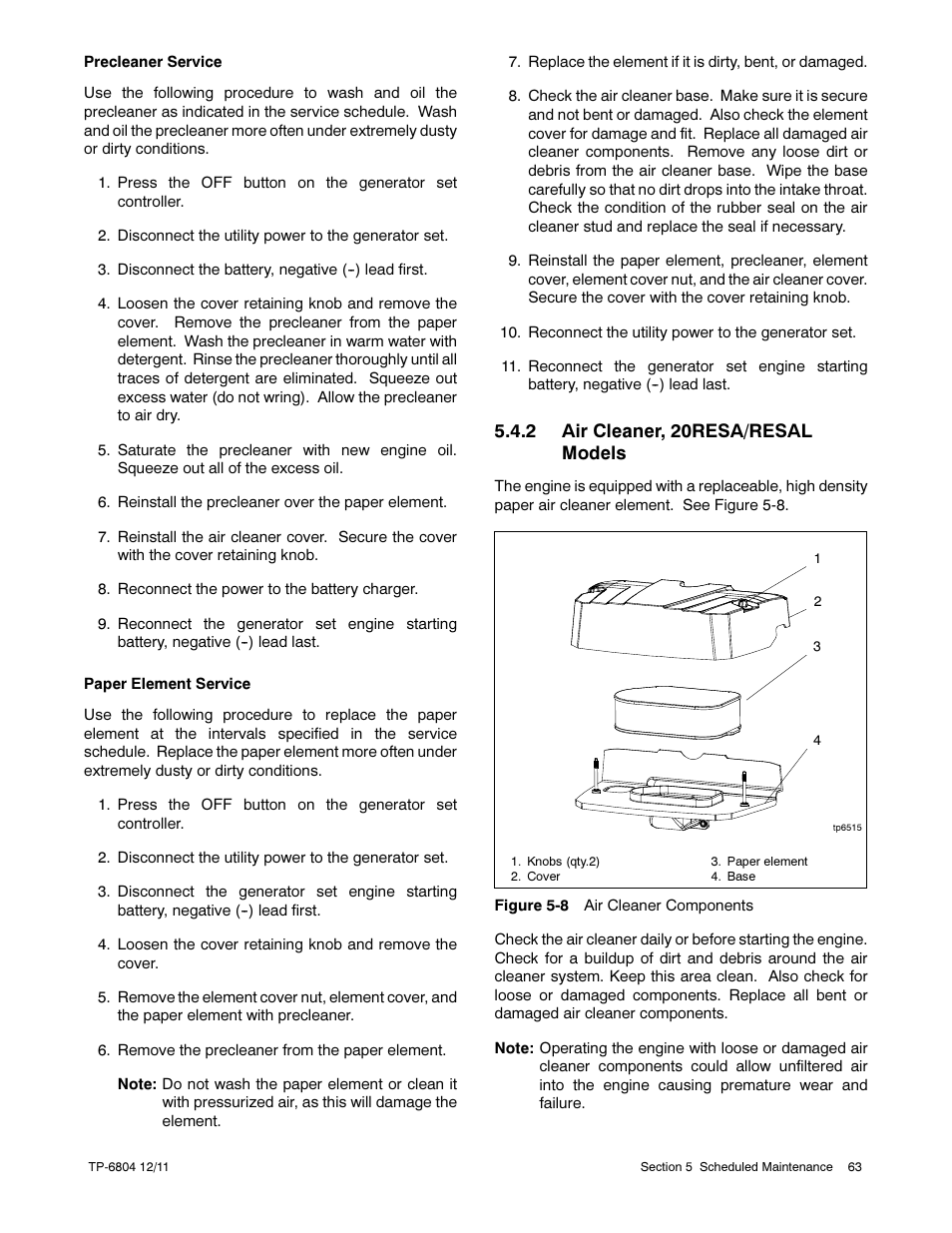 Kohler Power Systems 14/20RESA User Manual | Page 63 / 72