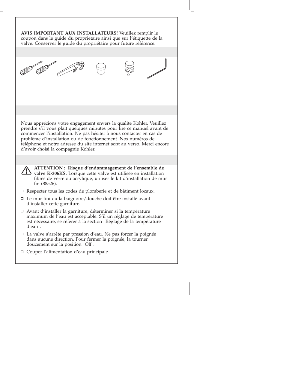 Kohler Single-Control bath and Shower Trim K-T16116 User Manual | Page 12 / 32