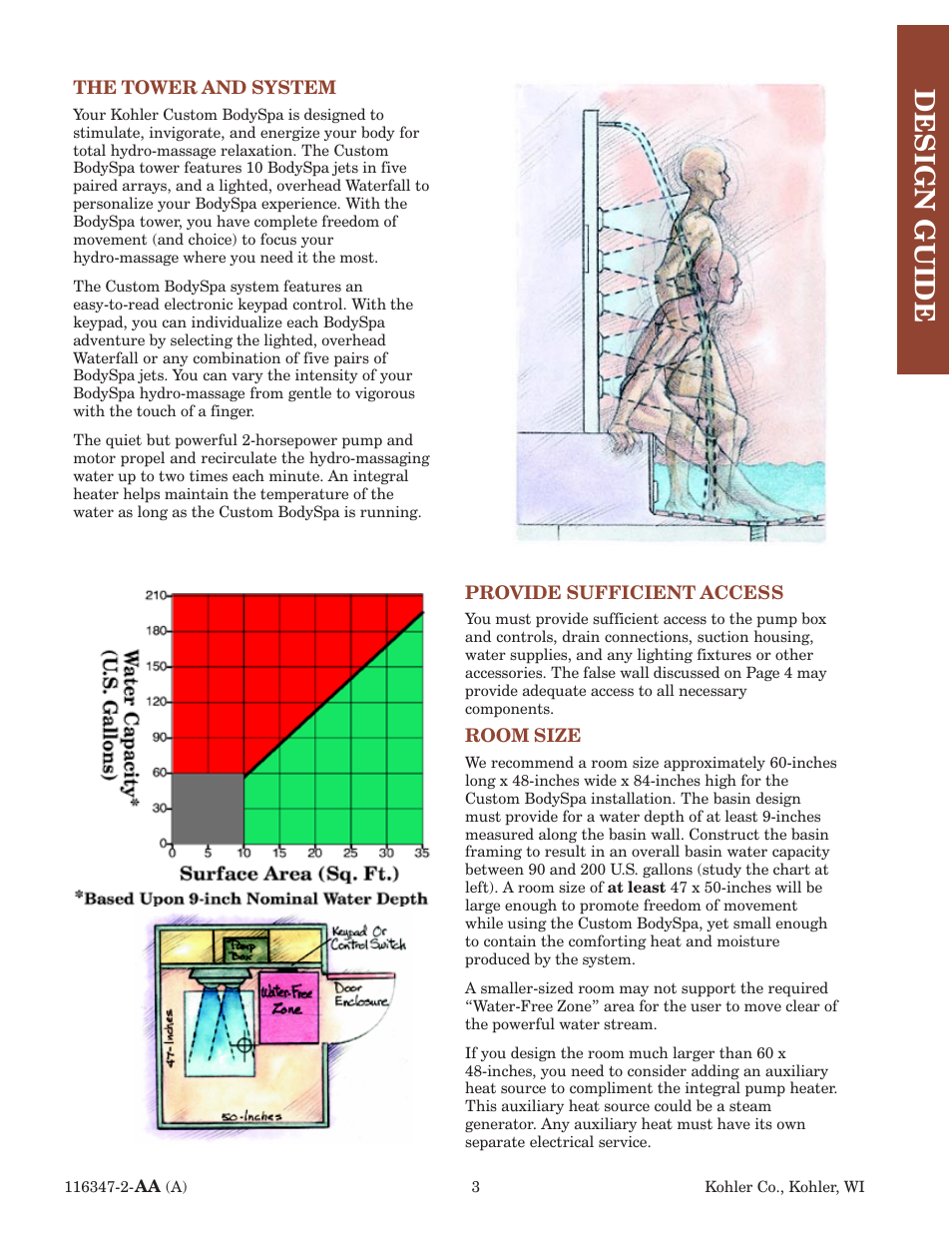 Design guide | Kohler custom Bodyspa 116347-2 User Manual | Page 2 / 31