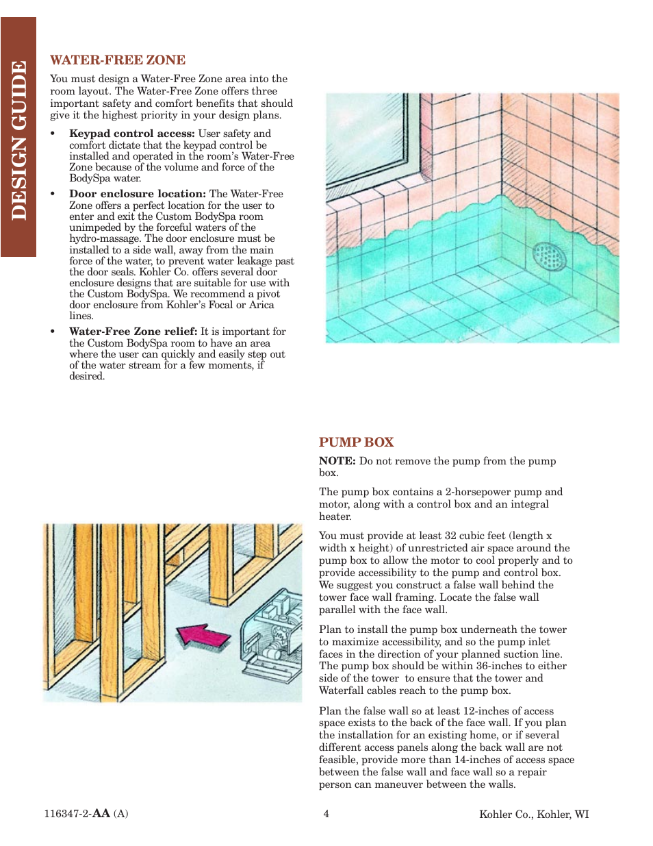 Design guide | Kohler custom Bodyspa 116347-2 User Manual | Page 3 / 31