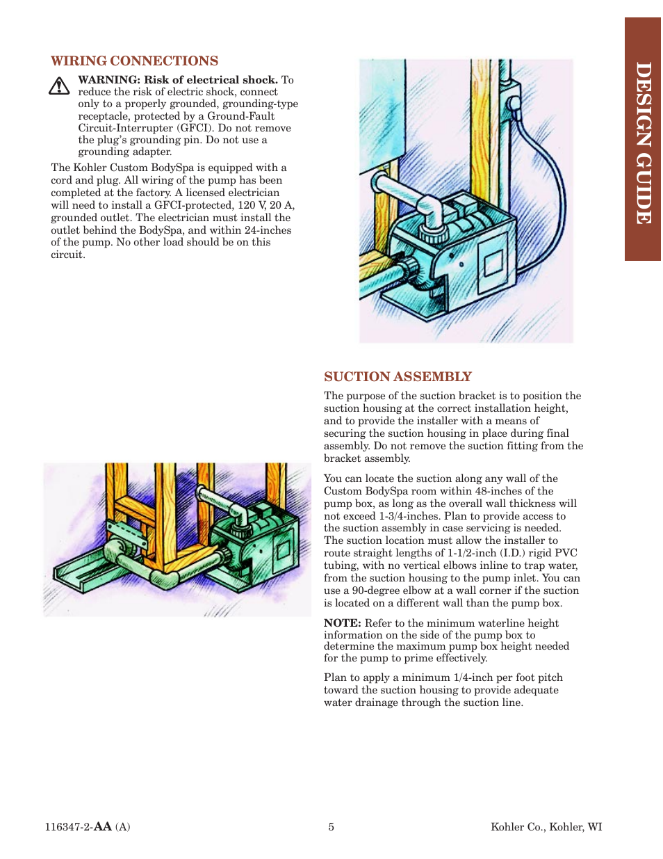 Design guide | Kohler custom Bodyspa 116347-2 User Manual | Page 4 / 31