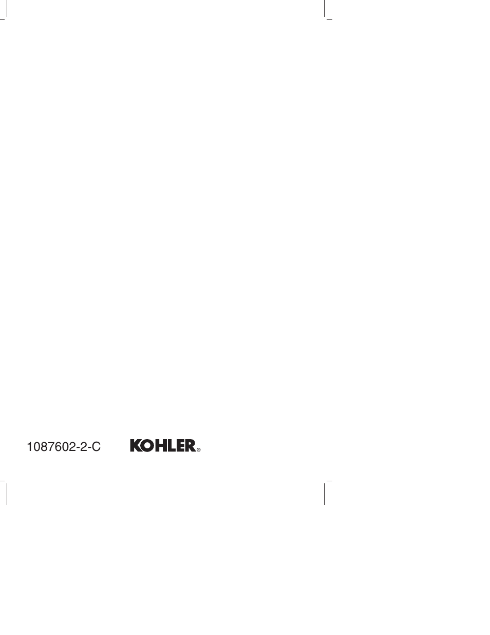 Kohler K-3564 User Manual | Page 20 / 20