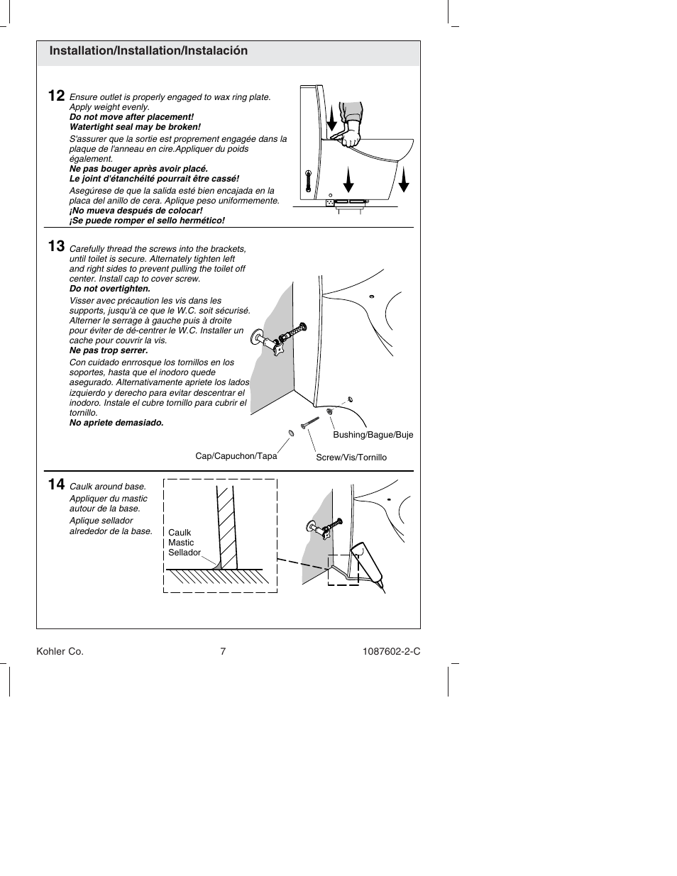 Kohler K-3564 User Manual | Page 7 / 20