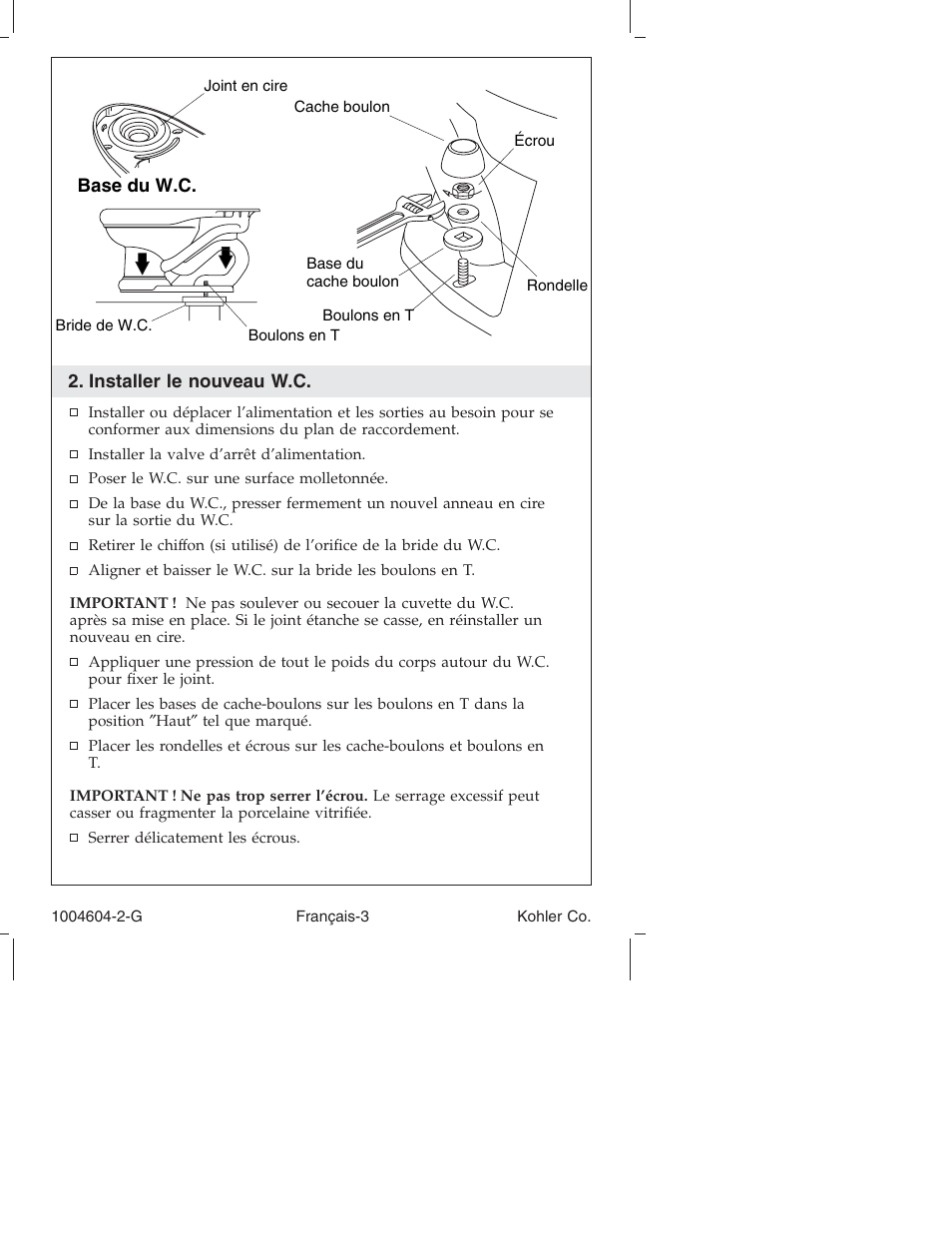Kohler Close-Coupled Toilet K3428 User Manual | Page 10 / 20