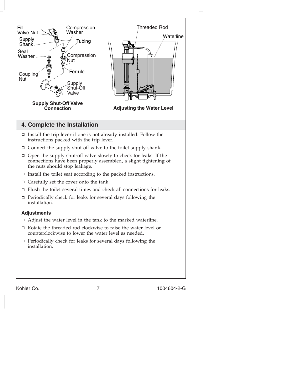 Kohler Close-Coupled Toilet K3428 User Manual | Page 7 / 20