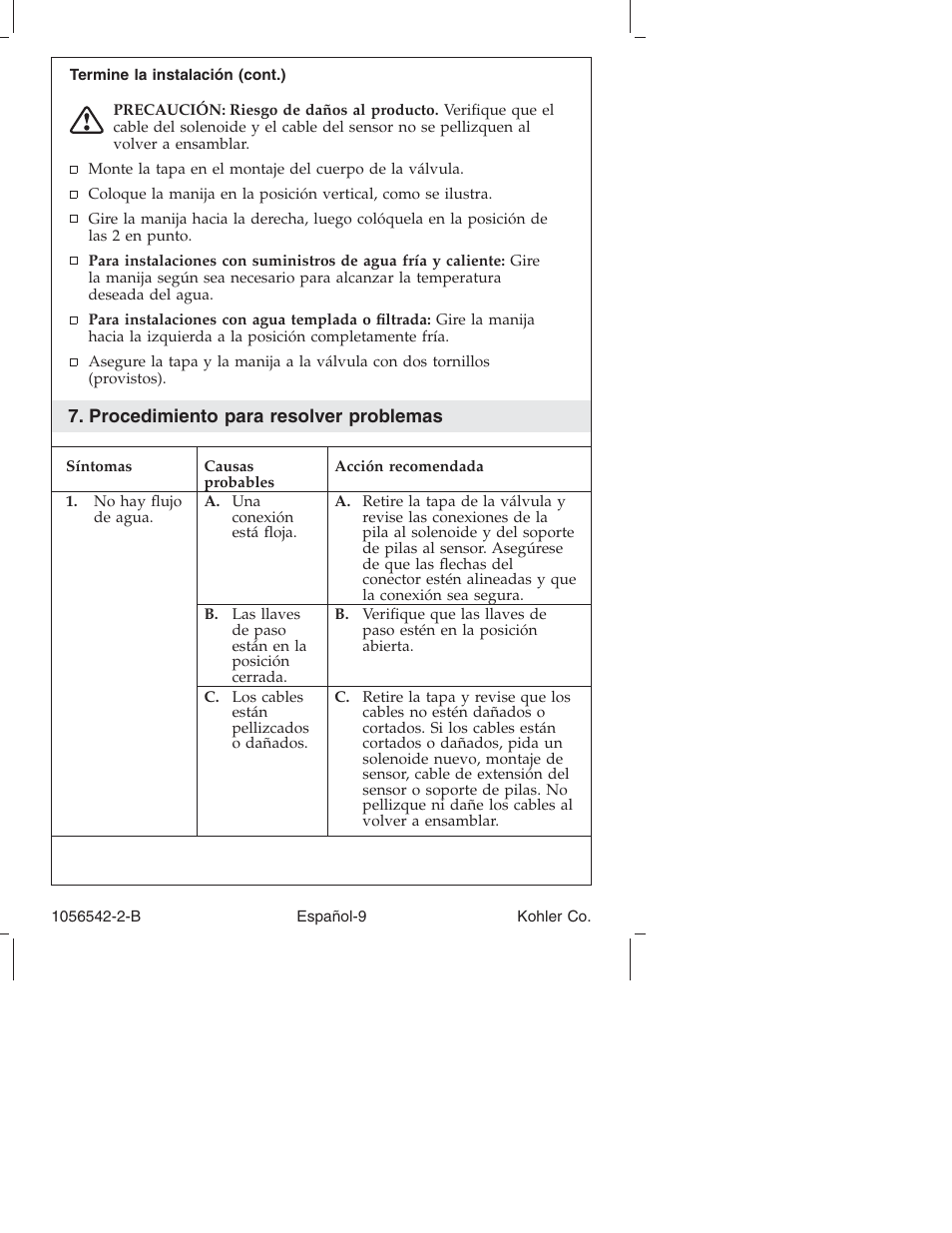 Kohler K-10103 User Manual | Page 36 / 44