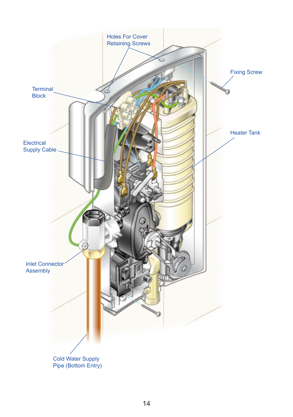 Kohler Thermostatic Electric Shower User Manual | Page 14 / 32