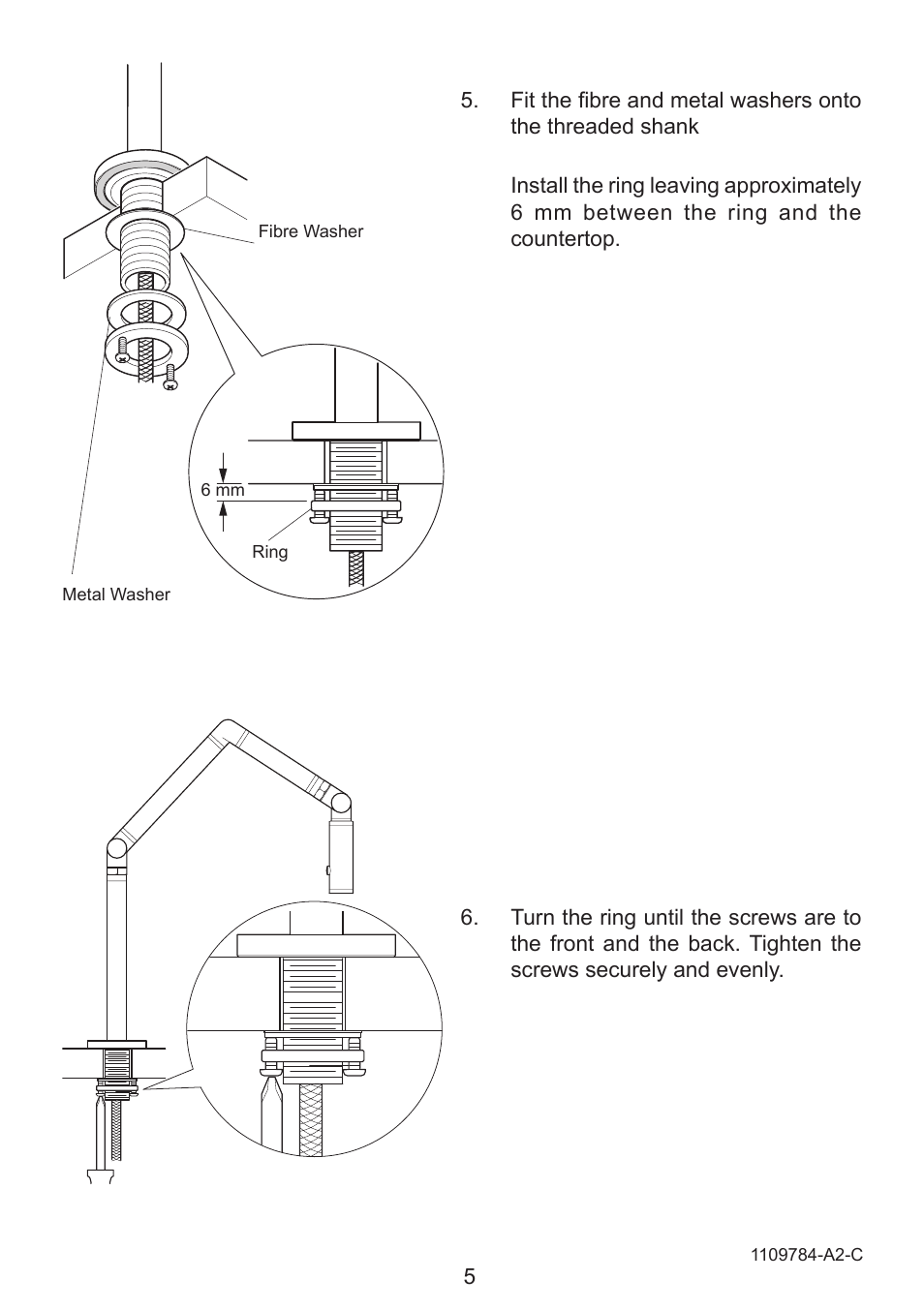 Kohler Karbon Kitchen Sink Tap K-6227A User Manual | Page 5 / 12