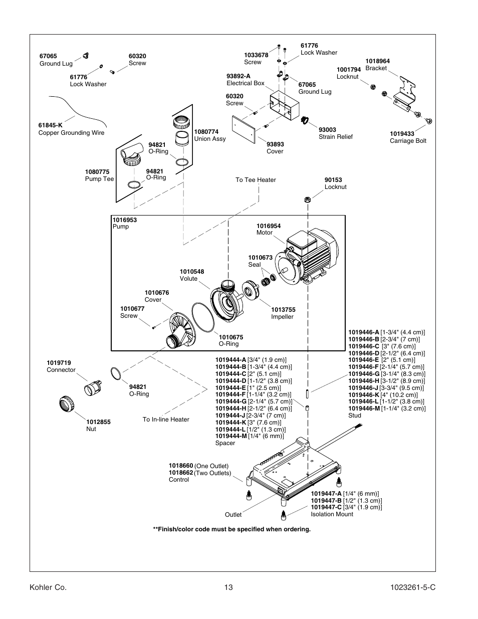 Kohler Bath Whirlpool K-1110-CT User Manual | Page 13 / 52