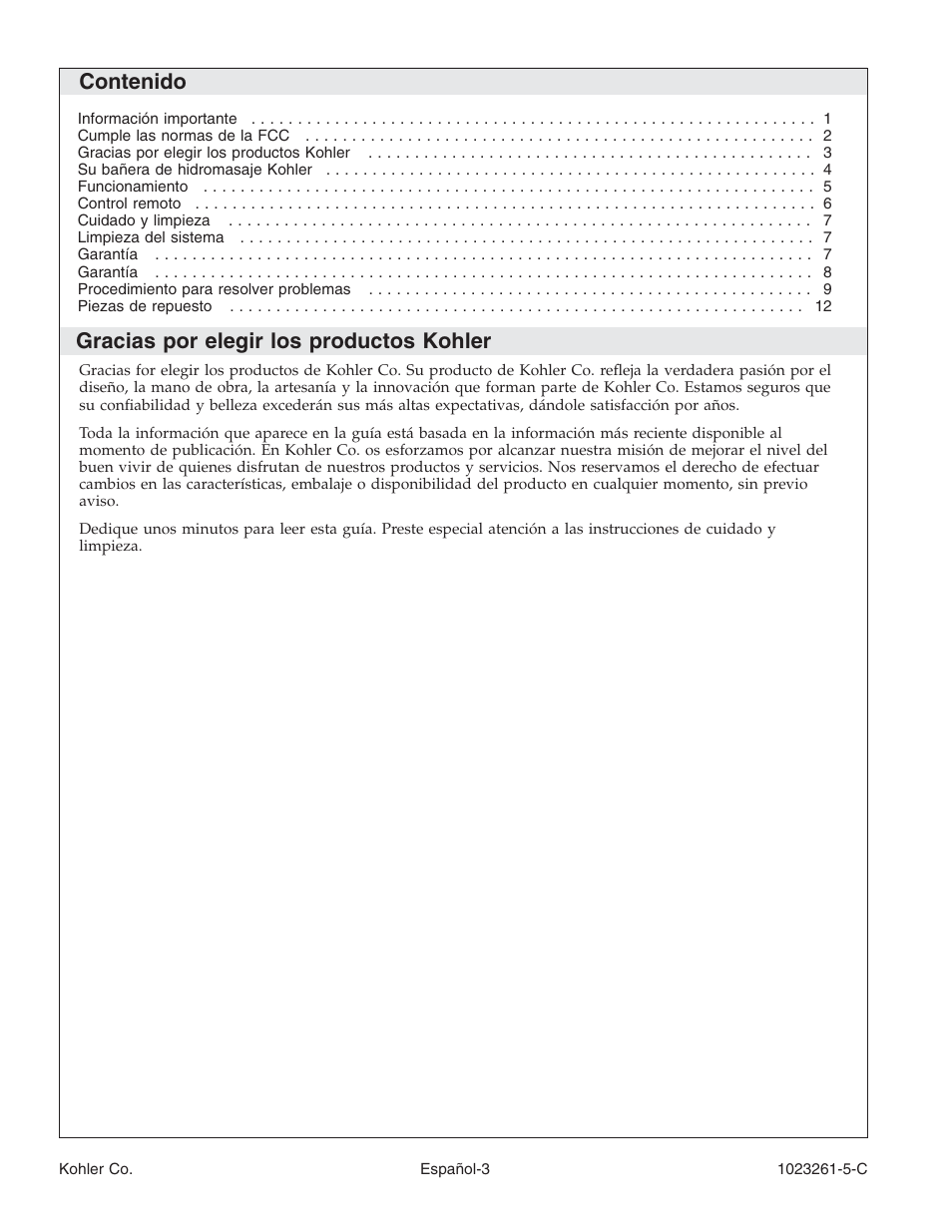 Kohler Bath Whirlpool K-1110-CT User Manual | Page 35 / 52