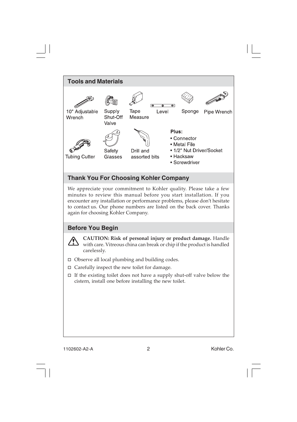 Kohler Dual-Flush Toilet K-3735 User Manual | Page 2 / 8