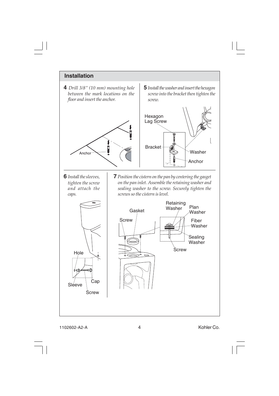 Kohler Dual-Flush Toilet K-3735 User Manual | Page 4 / 8