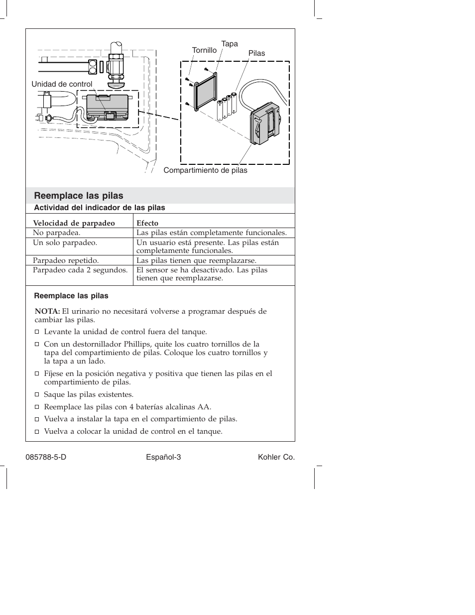 Kohler Touchless Urinal K4915 User Manual | Page 26 / 40
