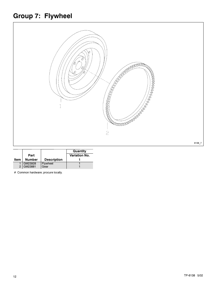 Group 7: flywheel | Kohler 4EOZ User Manual | Page 14 / 44