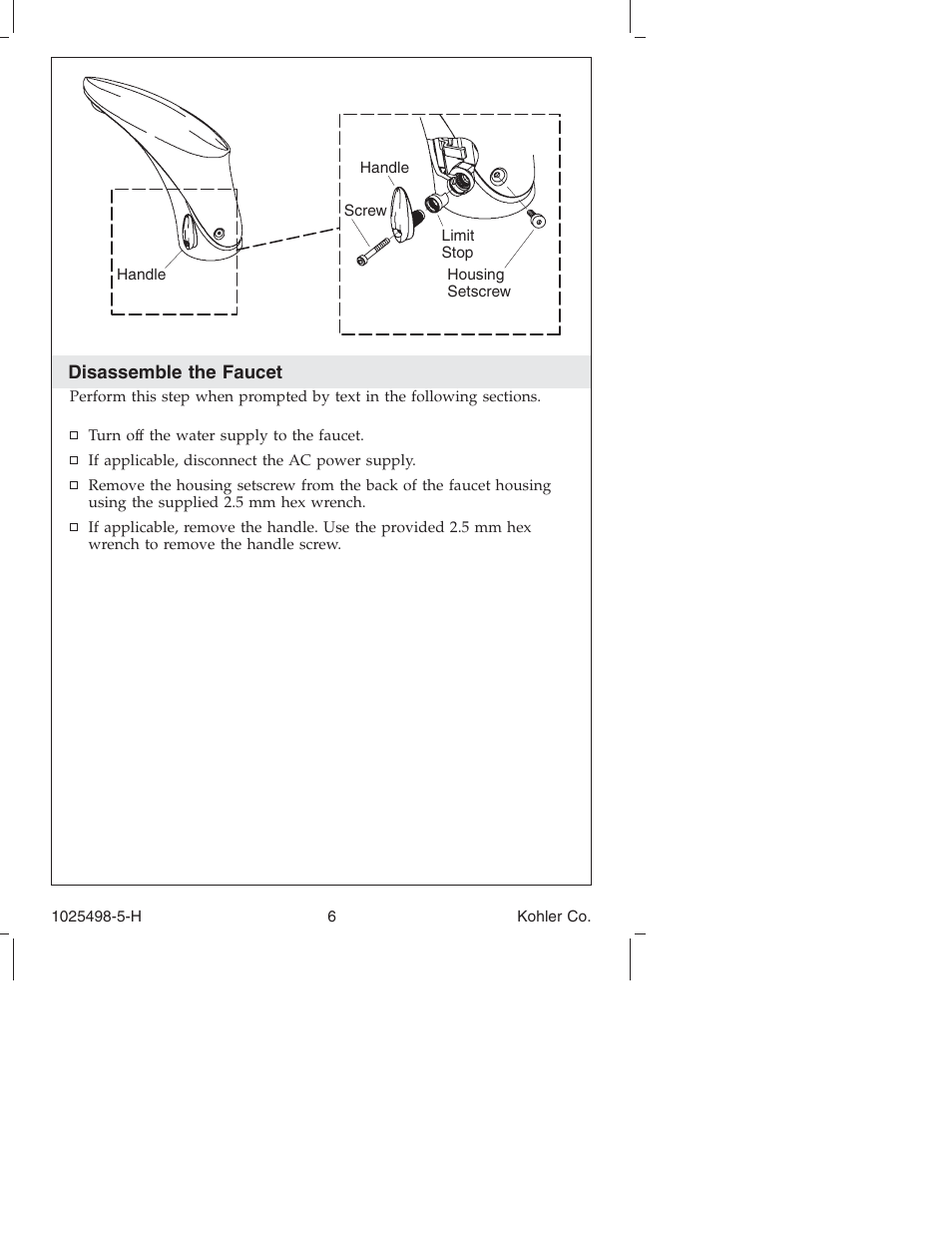 Kohler Electronic Faucet k-10950 User Manual | Page 6 / 76