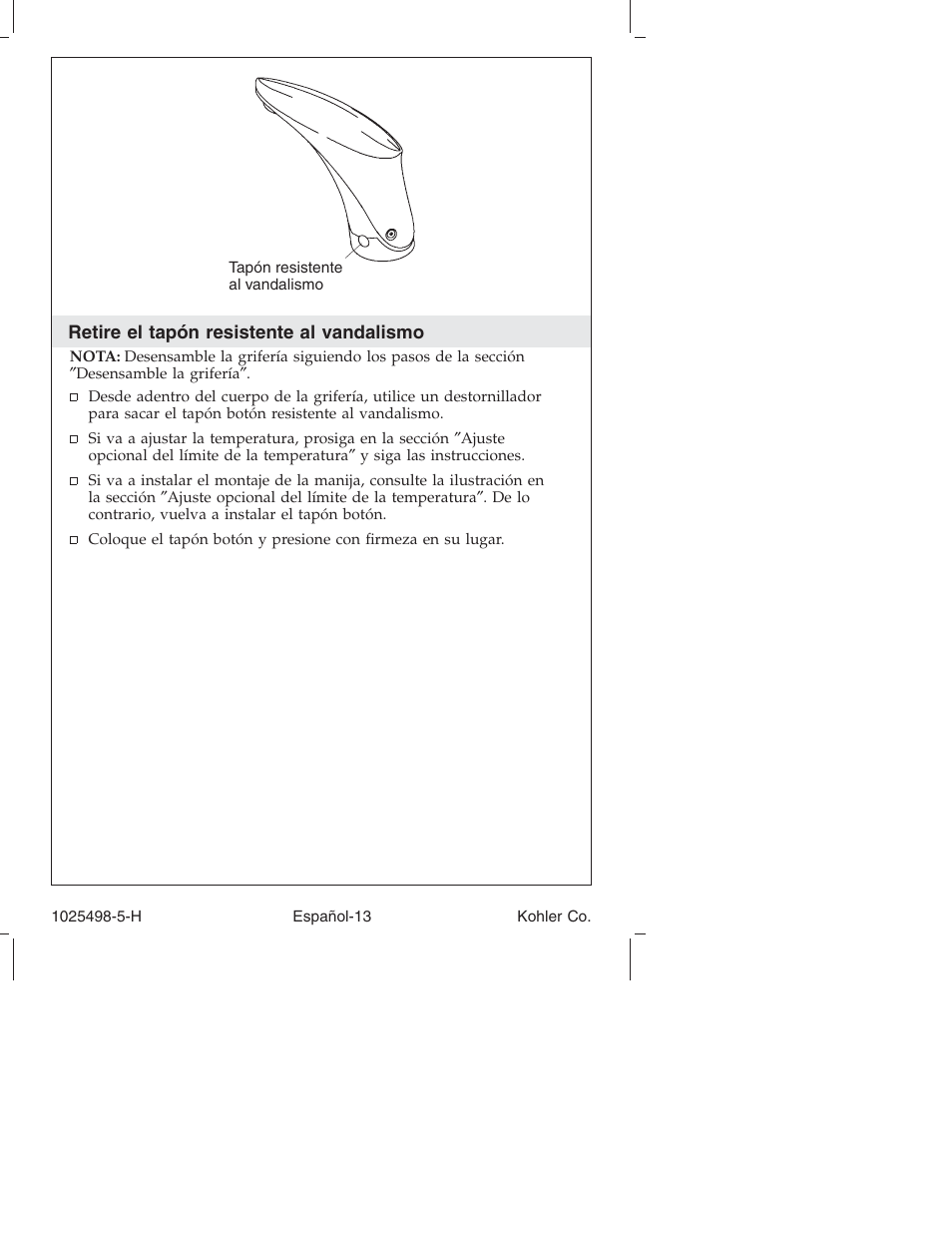 Kohler Electronic Faucet k-10950 User Manual | Page 62 / 76