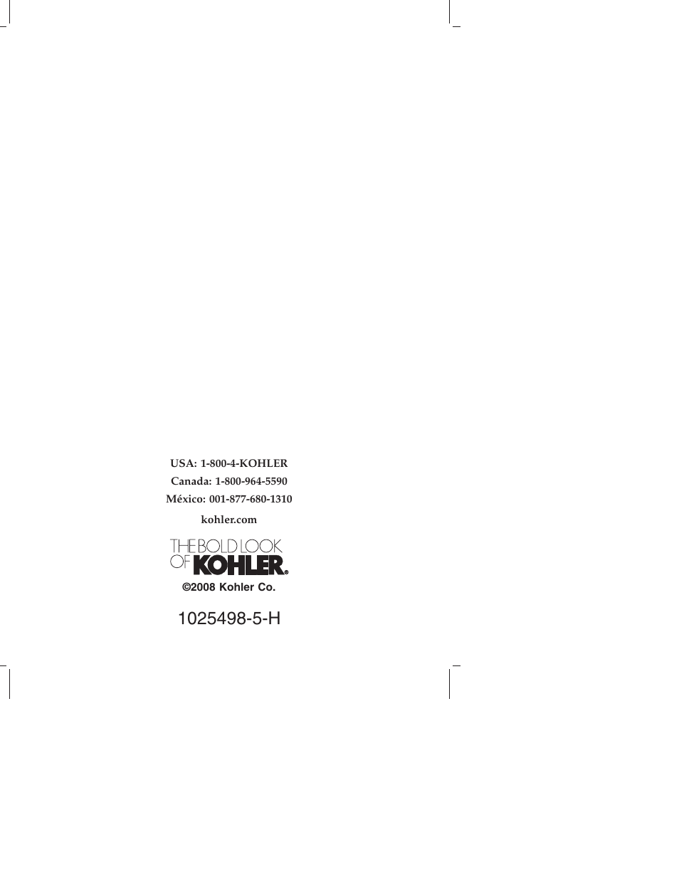 Kohler Electronic Faucet k-10950 User Manual | Page 76 / 76