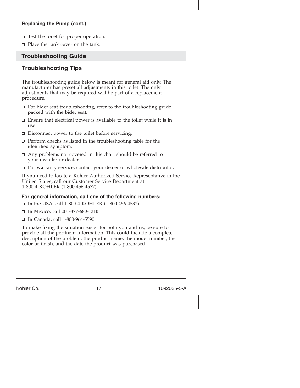 Kohler Toilet and Bidet Seat K-3607 User Manual | Page 17 / 76