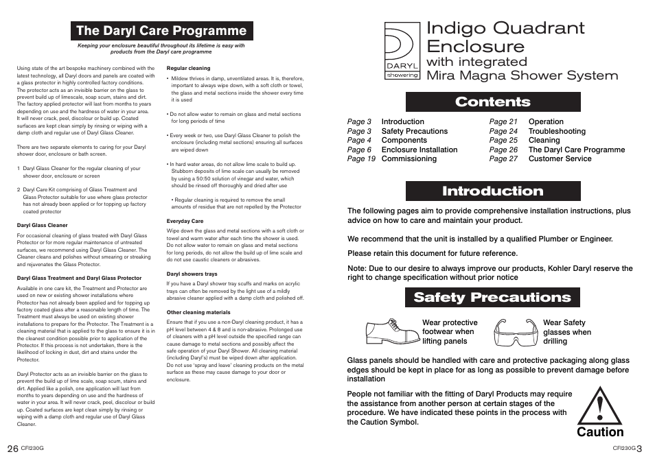 Kohler CFI230G User Manual | Page 3 / 14