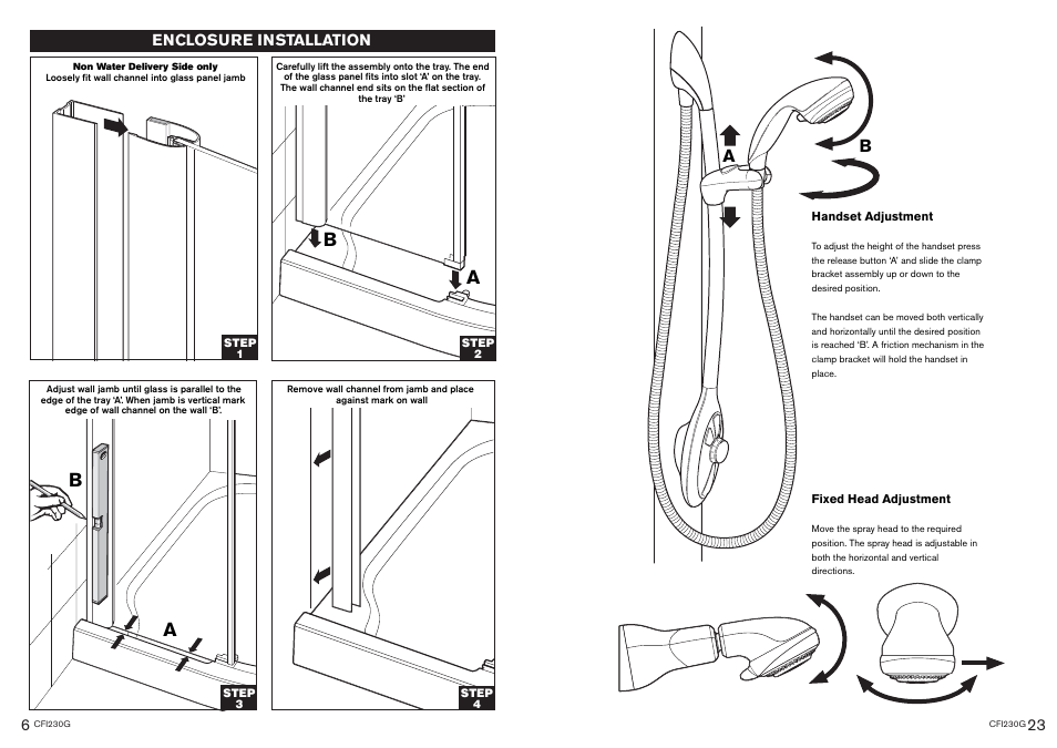 23.eps, Enclosure installation | Kohler CFI230G User Manual | Page 6 / 14