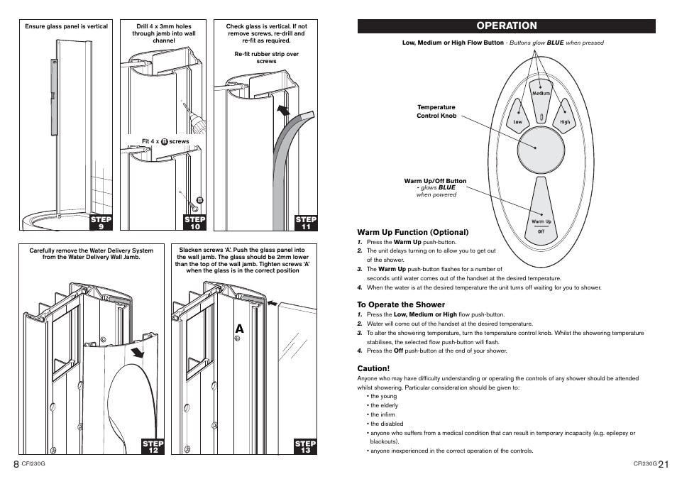 21.eps, Operation | Kohler CFI230G User Manual | Page 8 / 14