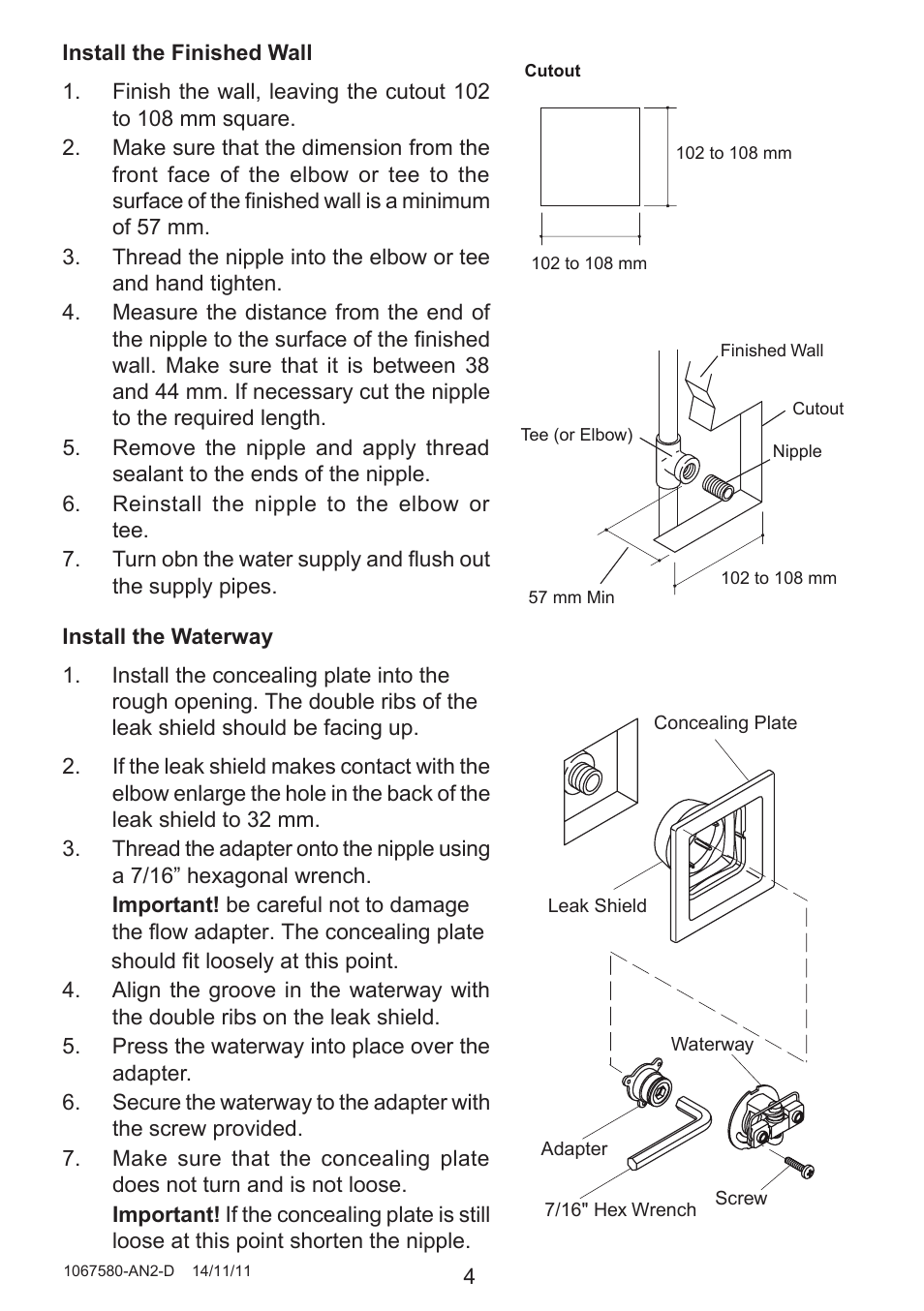 Kohler Watertile Bodyspray 8002A User Manual | Page 4 / 7