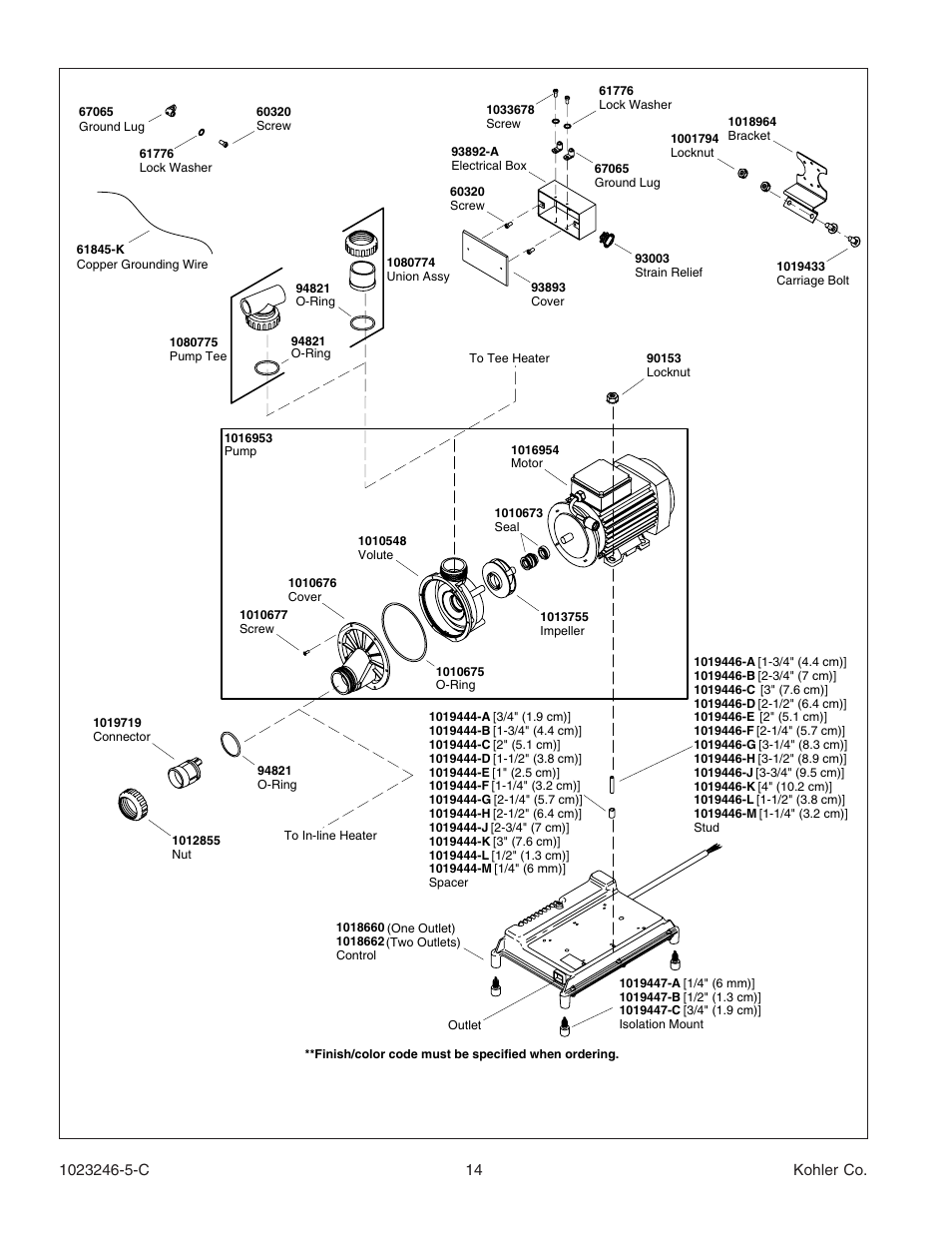 Kohler Bath Whirlpool K-1418-CT User Manual | Page 14 / 52