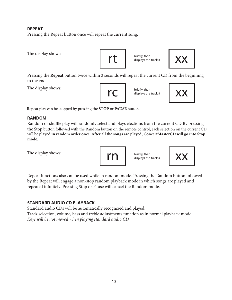 Xx rt rc rn | Kohler KD165 User Manual | Page 12 / 14