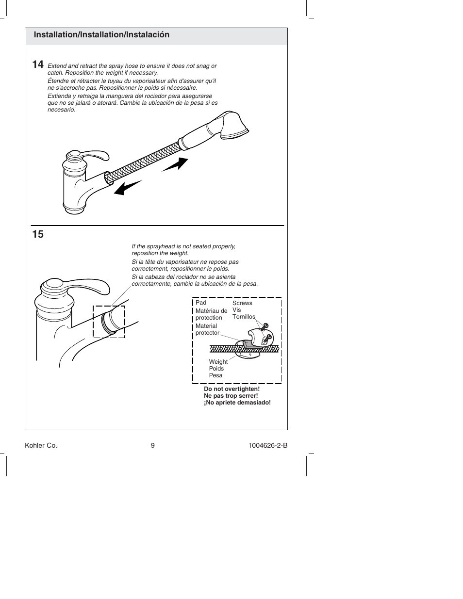Kohler Kitchen Sink Facet K-12177 User Manual | Page 9 / 20
