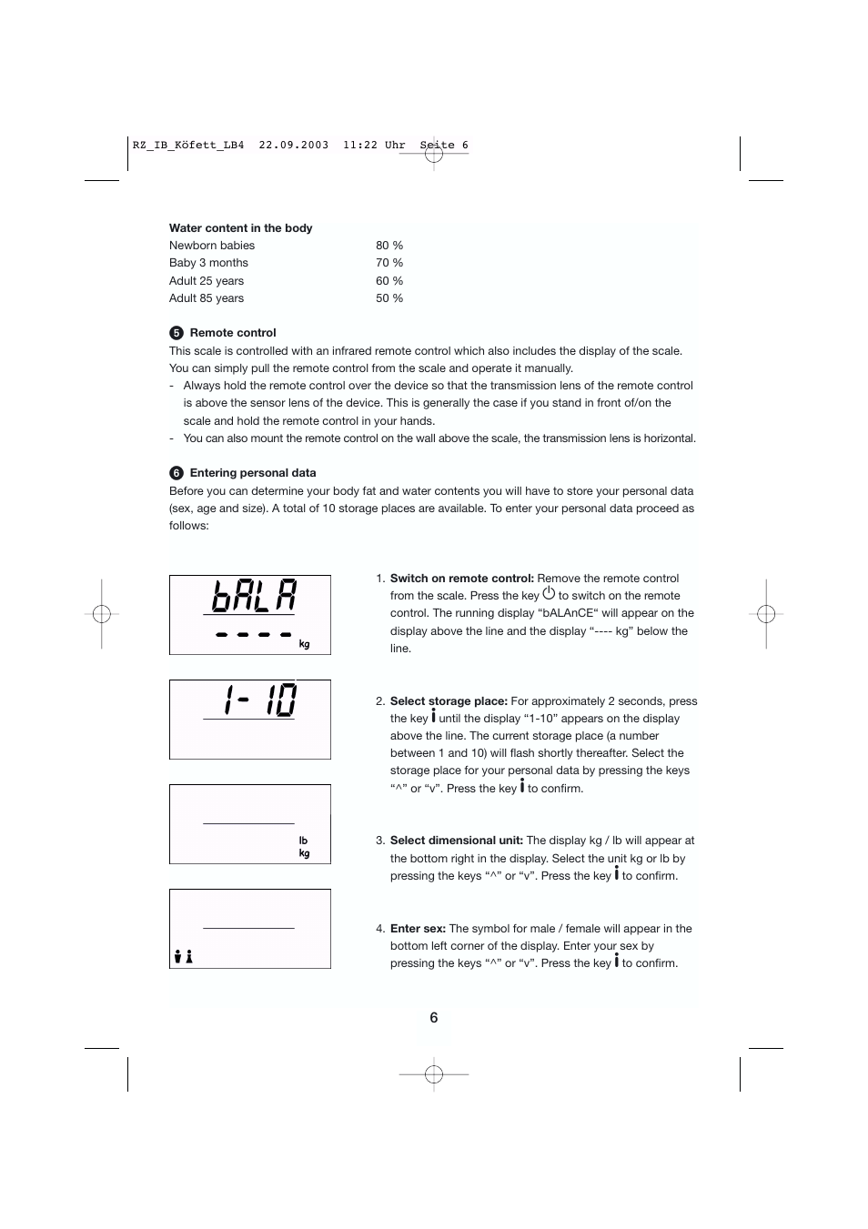 Kompernass Balance KH 5006 User Manual | Page 6 / 12