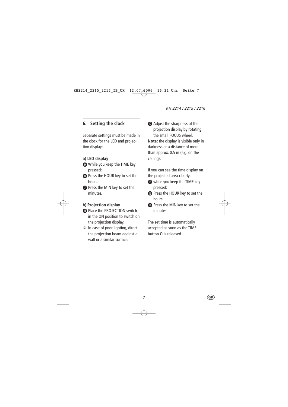 Kompernass KH 2214 User Manual | Page 12 / 16