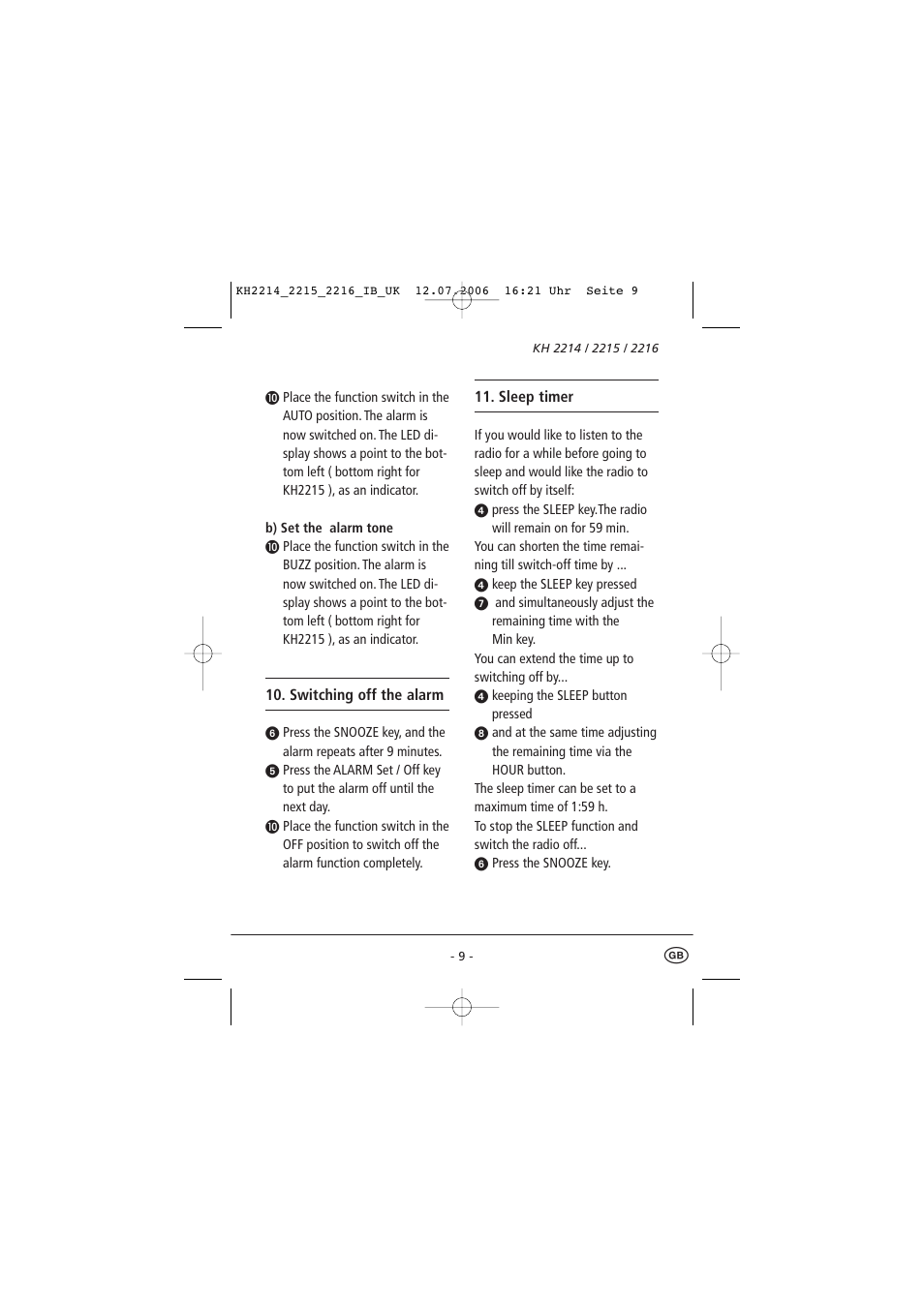 Kompernass KH 2214 User Manual | Page 14 / 16