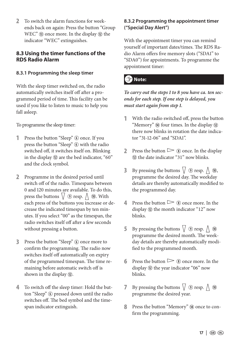 Kompernass KH 2295 User Manual | Page 17 / 22