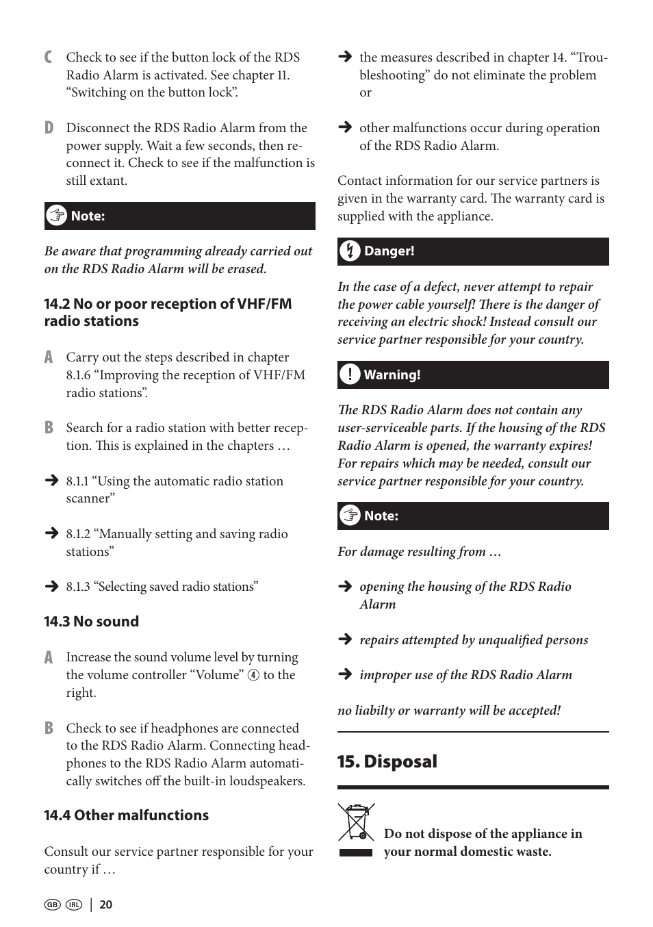 Kompernass KH 2295 User Manual | Page 20 / 22