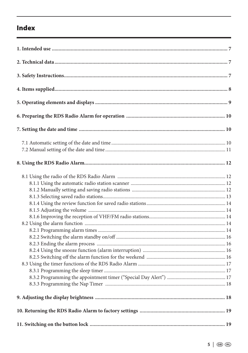 Ib_kh2295_uk core.pdf, Index | Kompernass KH 2295 User Manual | Page 5 / 22