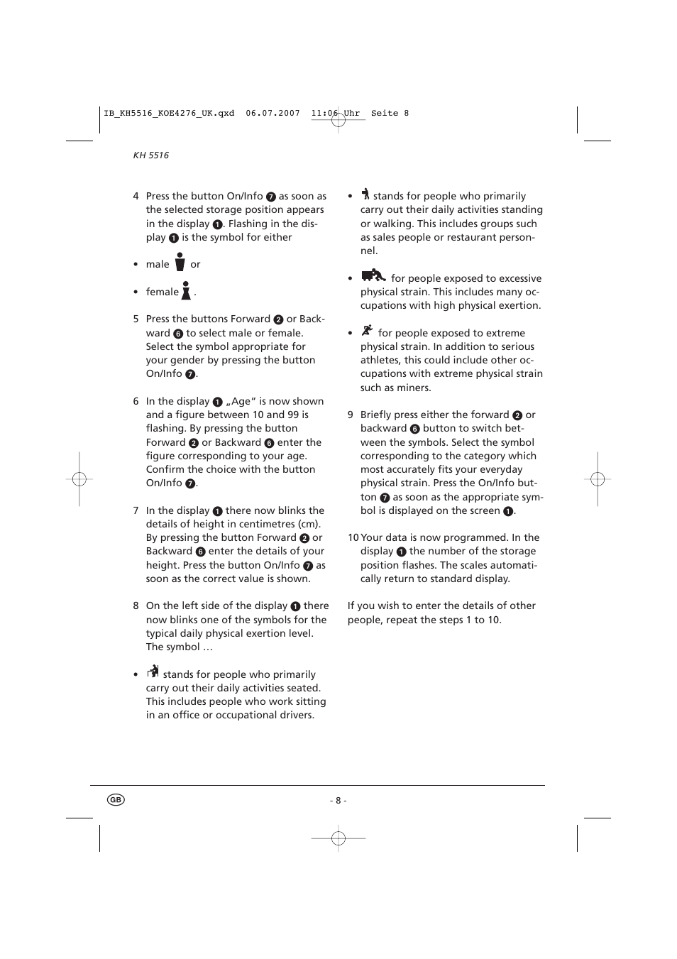 Kompernass KH 5516 User Manual | Page 10 / 19