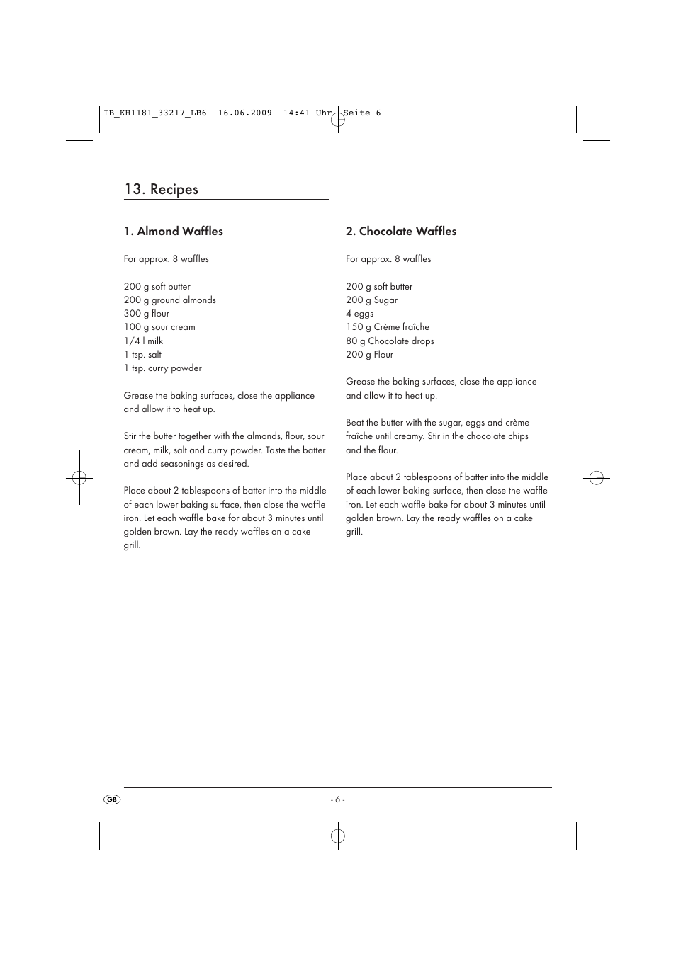 Recipes | Kompernass KH1181 User Manual | Page 8 / 10