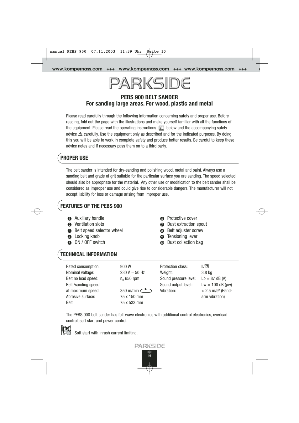 Kompernass PEBS 900 User Manual | Page 10 / 79