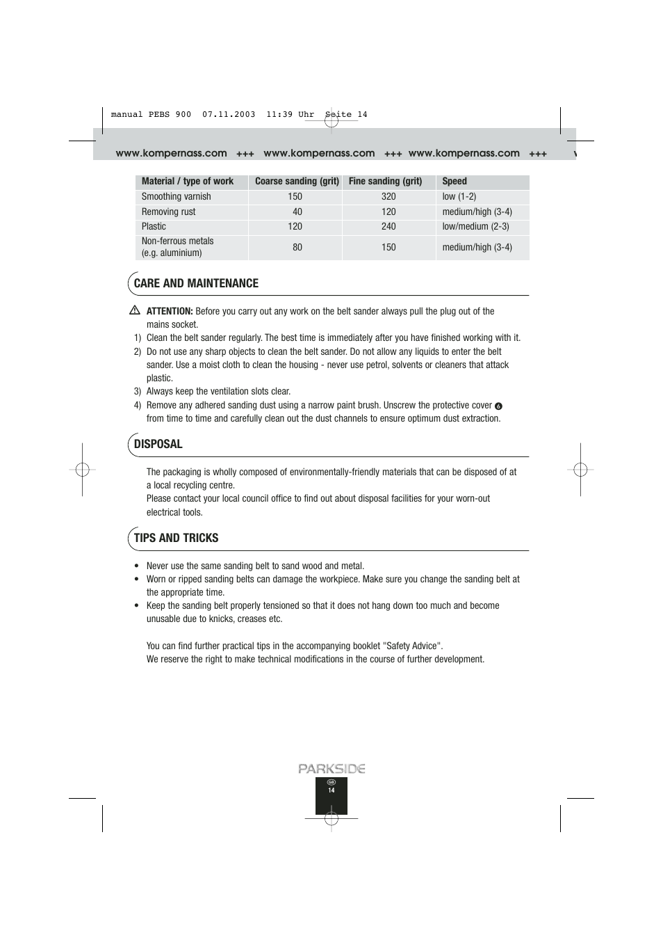 Kompernass PEBS 900 User Manual | Page 14 / 79