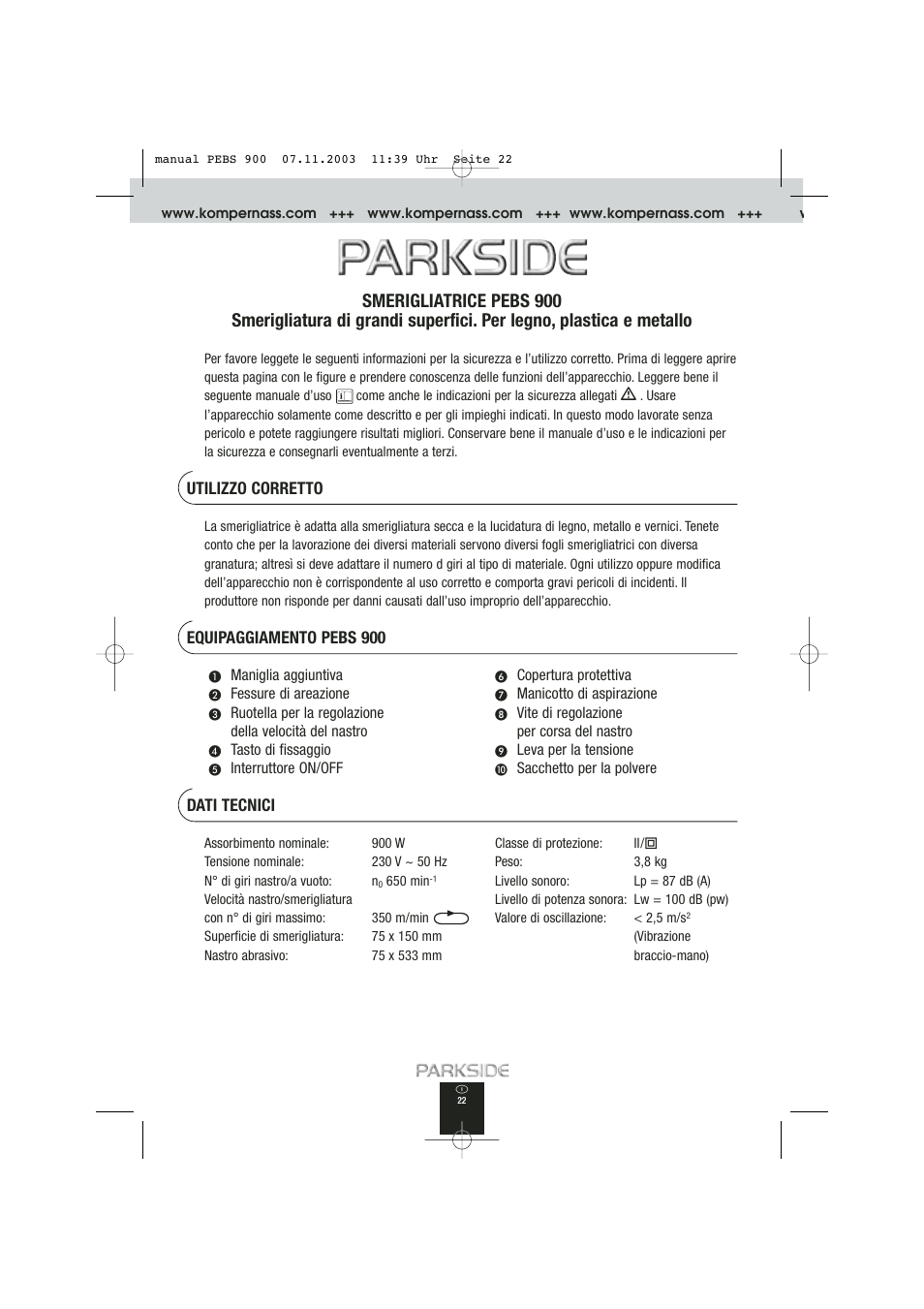 Kompernass PEBS 900 User Manual | Page 22 / 79