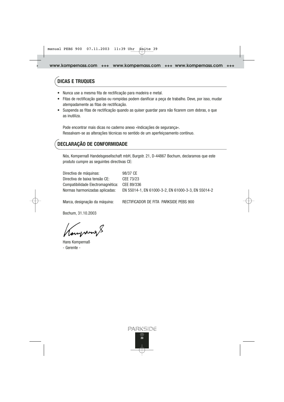 Kompernass PEBS 900 User Manual | Page 39 / 79