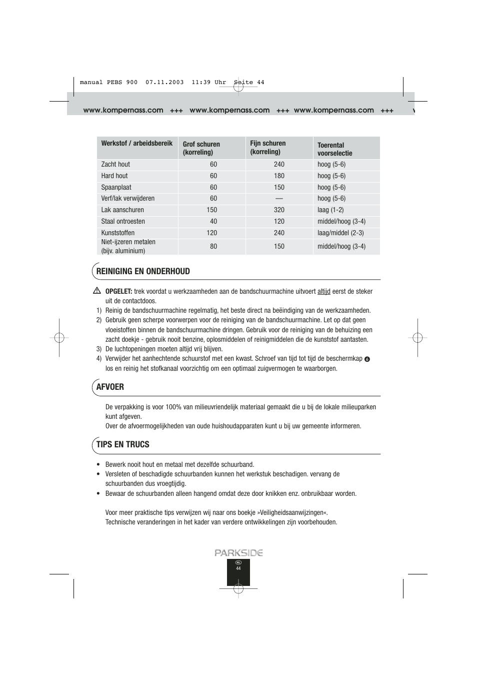 Kompernass PEBS 900 User Manual | Page 44 / 79