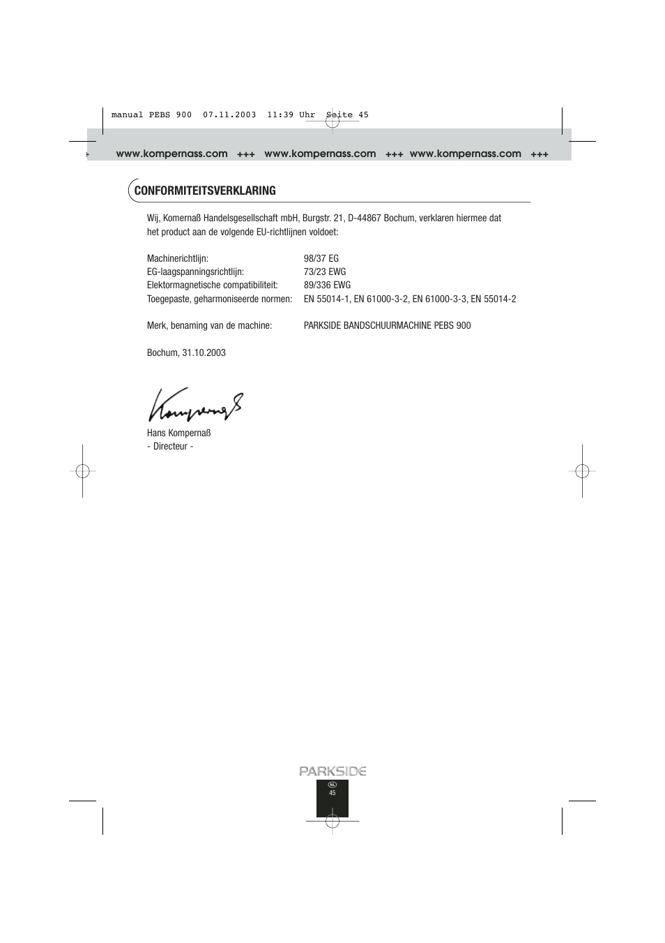 Kompernass PEBS 900 User Manual | Page 45 / 79