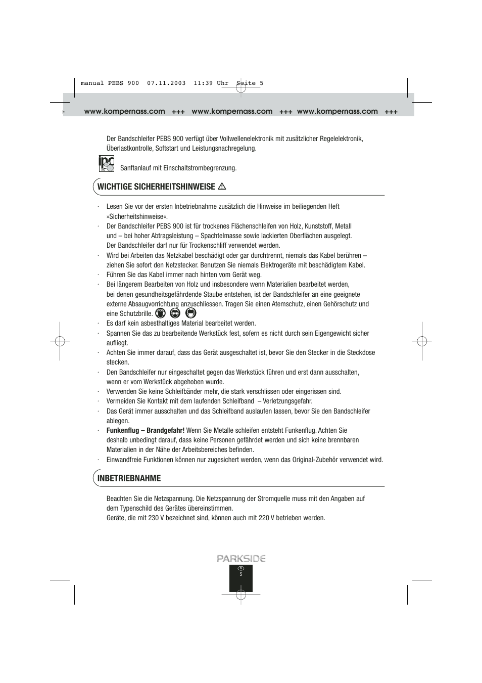 Kompernass PEBS 900 User Manual | Page 5 / 79