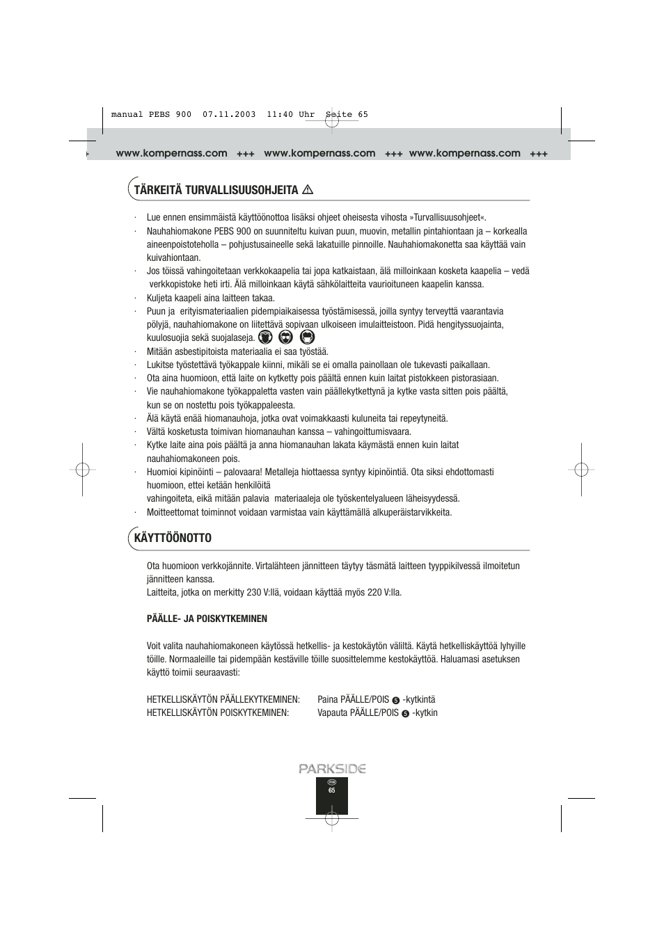 Kompernass PEBS 900 User Manual | Page 65 / 79