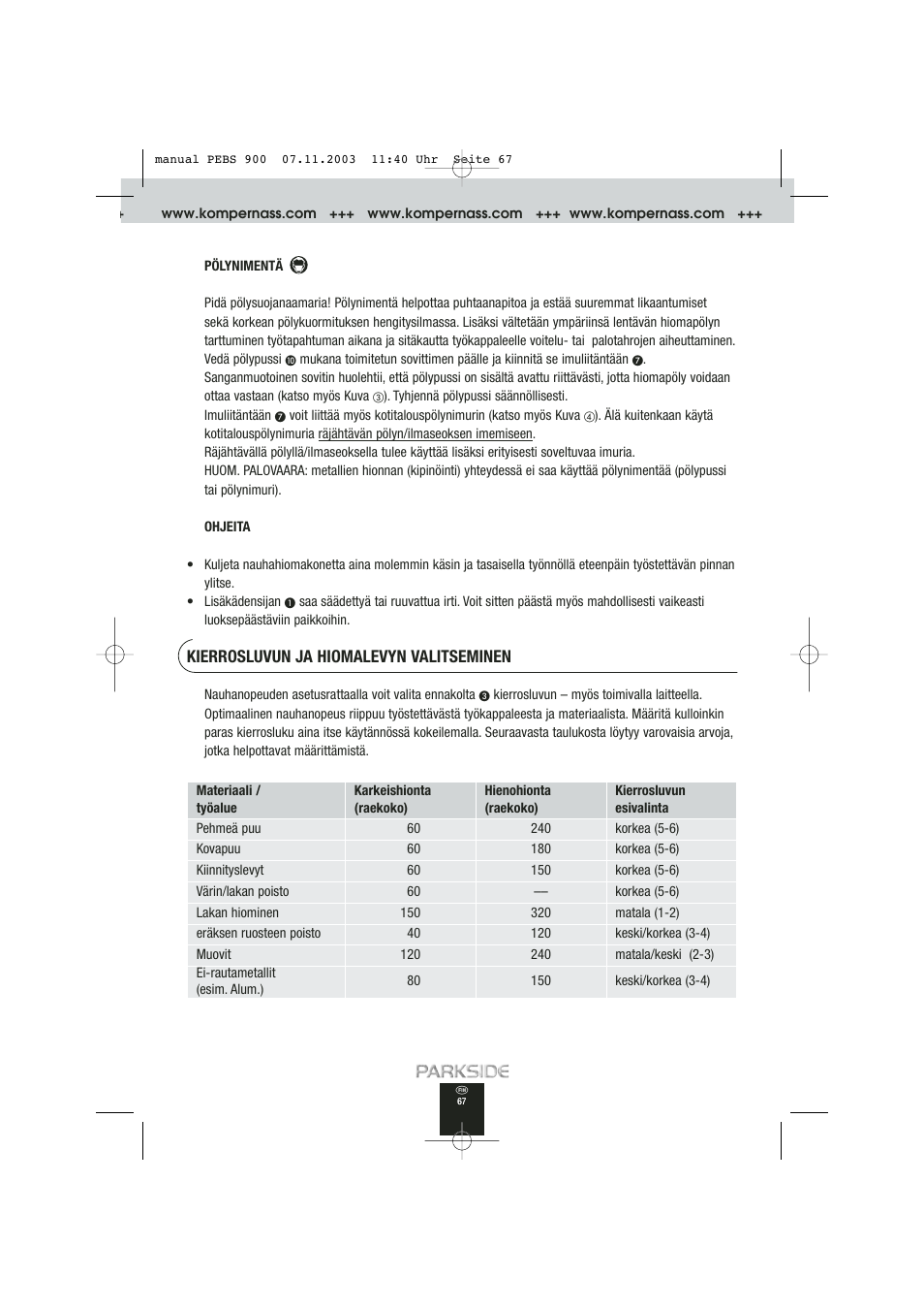 Kompernass PEBS 900 User Manual | Page 67 / 79