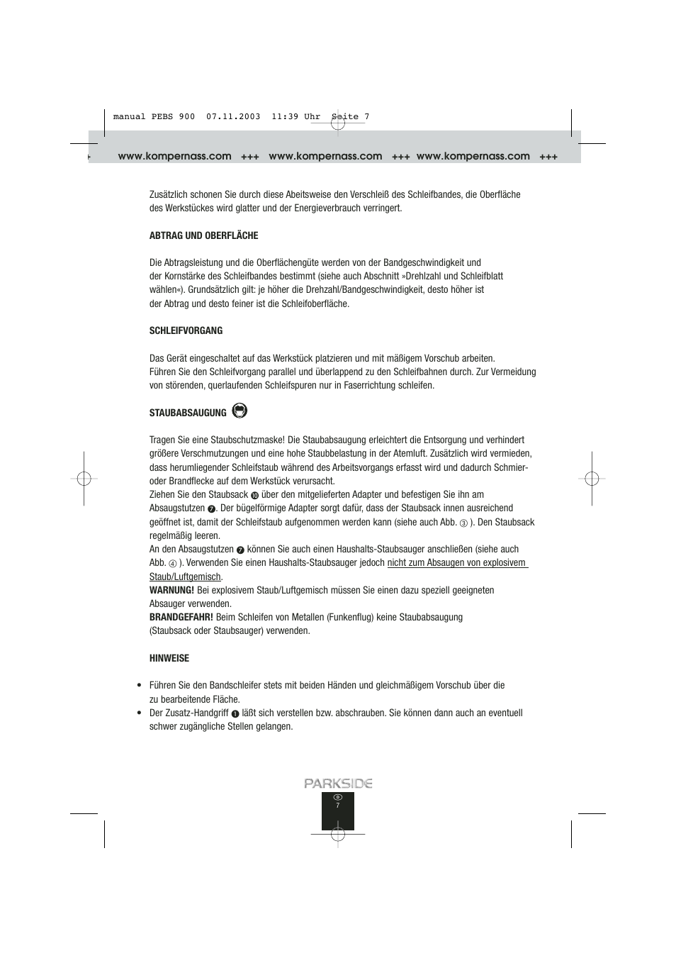 Kompernass PEBS 900 User Manual | Page 7 / 79