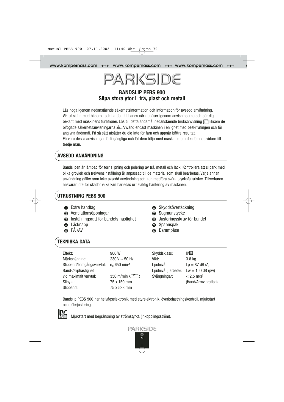 Kompernass PEBS 900 User Manual | Page 70 / 79
