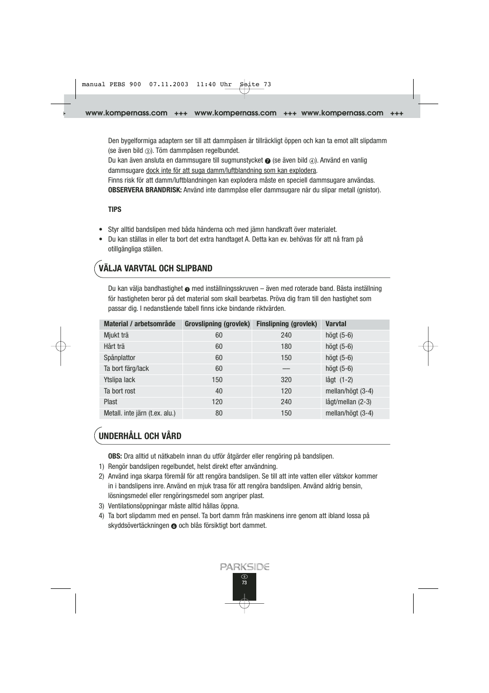 Kompernass PEBS 900 User Manual | Page 73 / 79